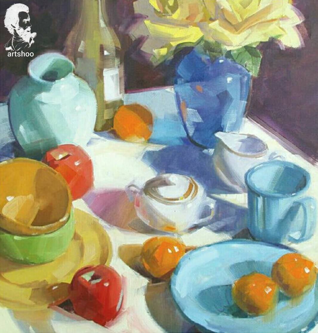 آموزش نقاشی رنگ روغن